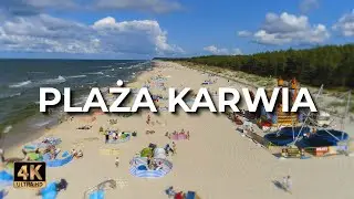 Plaża Karwia z drona | Plaża Karwia z lotu ptaka | Lato | LECE W MIASTO™ [4k]
