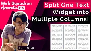Elementor - Splitting One Text Widget into Multiple Columns