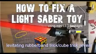 #pinoy trick #levitation trick reveal. Fixing #Lightsaber toy with rechargeable mini LED flashlight