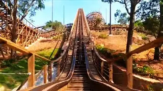 Roaring Timbers POV - New GCI Wooden Roller Coaster! - Sun World Hon Thom Nature Park