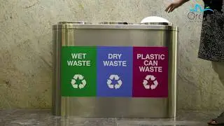 Orchids International Stainless Steel Trio Dustbin OR/SS/TRIO/70.