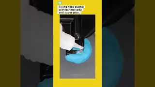 How to Fix Hard Plastic with Baking Soda and Super Glue #shorts #DIY #cleaning