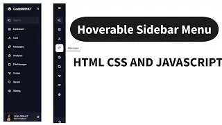 Hoverable Sidebar Menu using HTML , CSS  and Javascript