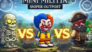 Gagan YT vs 2 players in sniper outpost | mini militia 