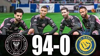 FIFA 24 - MESSI RONALDO NEYMAR & MBAPPE | ALL STARS | INTER MIAMI 94-0 AL NASSR #fifa24