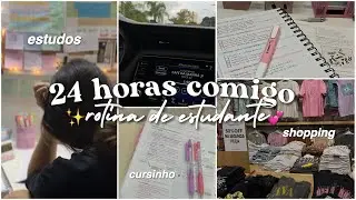 um dia comigo ♡ | 24h rotina de uma estudante | comprinhas + cursinho