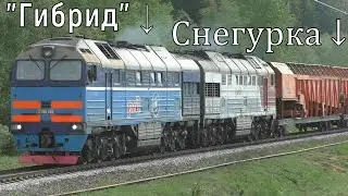 Снегоуборочный поезд едет в отпуск в мае. Редкие кадры