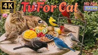 Cat TV for Cats to Watch 4K UHD 😺 A Forest Full of Life, Cute Birds & Relaxing Sounds