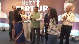 Qzense Labs (featured in Shark Tank India) getting awarded by Shri. Ravi Shankar Prasad