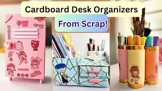 Cardboard Desk Organizers | 5 Easy & Cheap Desk Decor Ideas from Waste