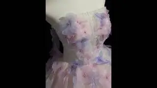 Flower Fairy Blushing Pink Pearl Appliques Prom Dresses