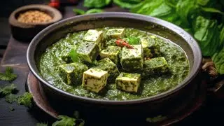 Palak paneer recipes without spices 🥦 Classic Palak Paneer: Creamy Spinach & Paneer  #palakpaneer