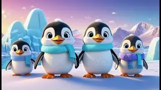 Funny Penguins Go Waddle Waddle Waddle | English Nursery Rhyme | Kids Songs | Baby Music