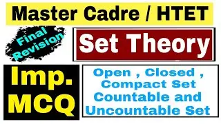 Set Theory - Most Important MCQ || For Master Cadre Maths 2020 || For HTET Maths 2020