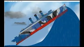 H.M.T Pacmaster ship being sunk by giant waves - Floating Sandbox Simulator