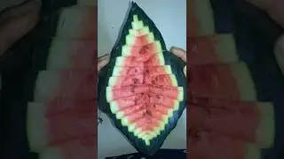 Simple watermelon 🍉🍉Cutting Design Skills #shots #cutting skills #carving #watermelon #foodart