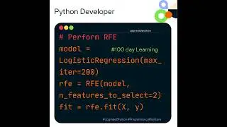 Problem_6:Perform feature selection using Recursive Feature Elimination (RFE).