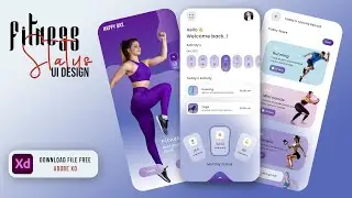 Fitness Status UI Design by using XD || 
