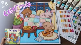 Color with me | COZY TIME | Livros de Colorir #Bobbiegoods #cocowyo #ohuhu #touchmarkers