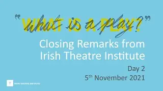 What is a Play? Symposium &ndash; Closing Remarks from ITI