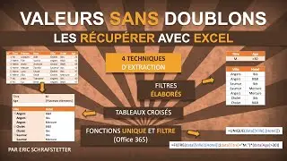 Excel : extraire des données SANS les doublons (4 techniques)