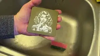 Leather dyeing process after laser engraving 