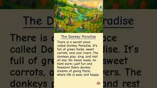 The Donkey Paradise #shorts #english #englishmerl #englishgrammar #education