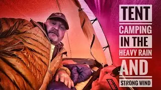 Tent Camping in Heavy Rain and Strong Wind / Angle Tarn / Hilleberg Soulo