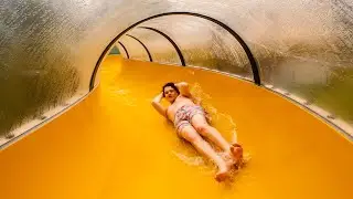 Yellow TUNNEL Water Slide w/ Glass Roof | d&uuml;b D&uuml;lmen (D)