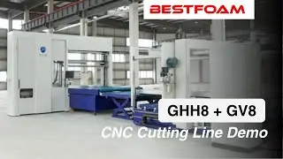 GHH8 Horizontal Slicer + GV8 Vertical CNC Contour | Continuous Blade Foam Cutting Line