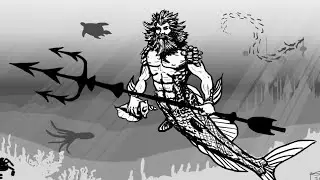 Triton - Black and White Versions. Messenger of the Sea.