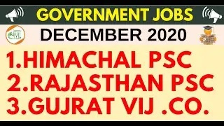 GOVERNMENT JOBS FOR CIVIL ENGINEERS - DECEMBER 2020