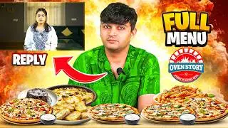 Reply to Nishu Tiwari while trying Ovenstory Full Menu