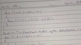Program to perform addition and subtraction on 2 matrix on c++