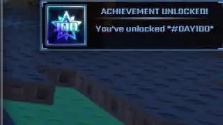Receiving the #DAY100 achievement in Sols RNG!