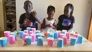 MYSTERY cup challenge w/ Curtis, Chantelle and Celine | ○ Celine & Chantelle's world