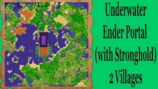 Minecraft Console Seed- Underwater Ender Portal (with stronghold) 2 Villages