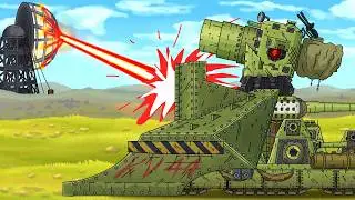 BATTLE OF MEGA TANKS! RATTE, KARL-44 and KV-44 in the Hell of Armor - Cartoons about tanks