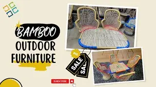 Bamboo (Sarkanda) Ullu Cut Shaped Bamboo Cane Chair Set Furniture #bamboofurnituremaking