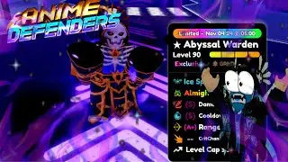 Using The ☠️ ABYSSAL WARDEN UNIT ☠️ With Max SKILL TREE In Anime Defenders (Roblox)