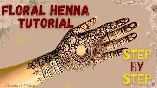 Floral henna design ☺️✨️step by step (subscribe my channel)