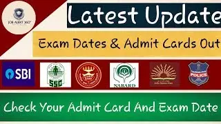 Latest Upcoming Exam Dates & Admit Cards 2018// SBI PO, NABARD, SSC, KVS, TELANGANA POLICE, ESIC//