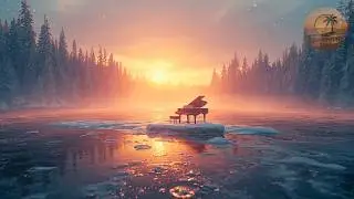 Golden Winter Sunrise 2026 ❄️ | Soft Piano & Snowy Forest for Relaxation