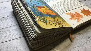 October Pages Flip Through for Project Seeing 2020 daily challenge art journal