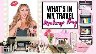WHAT'S IN MY TRAVEL MAKEUP BAG *WITH LINKS* | TRAVEL ORGANIZATION & PACKING TIPS | TJMAXX HAUL 2020
