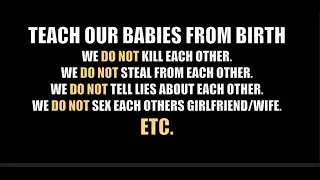 WITHOUT STRUCTURE, ITS ANARCHY AND CHAOS!!.. RETURN TO OUR ANCIENT CODES OF CONDUCT