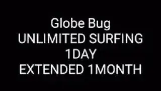 GLOBE BUG ULIMITED DATA (AUG28,2019..