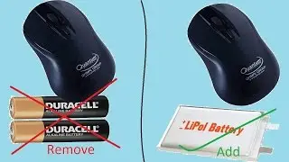 How to change aaa battery to lithium ion battery in mouse