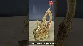 Pure Brass Ram Lalla Idol, a stunning 7-inch exquisite Hindu God statue