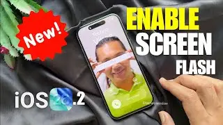 Как включить вспышку экрана для уведомлений на iPhone iOS 26.2